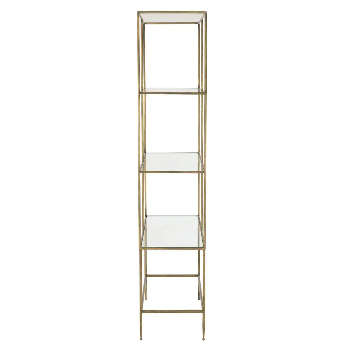J -Line Rek 3 Regale - Metall/Glas - Gold