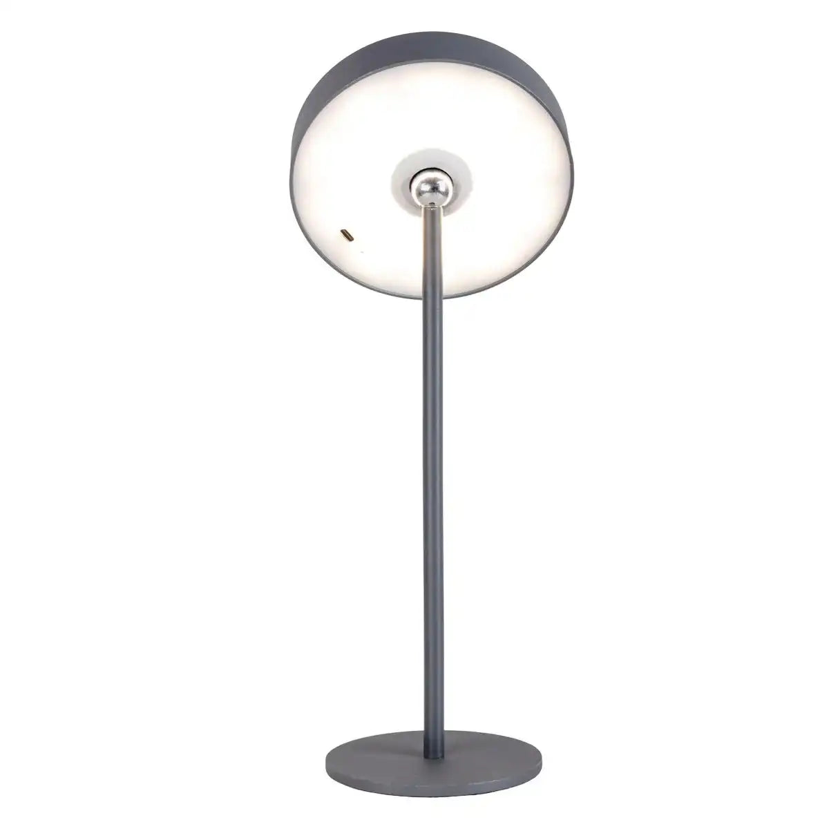 LED-Akku-Tischleuchte magnetisch "ELLA" für Außen und Innen, aus Metall und Kunststoff in Grau , 35 cm hoch