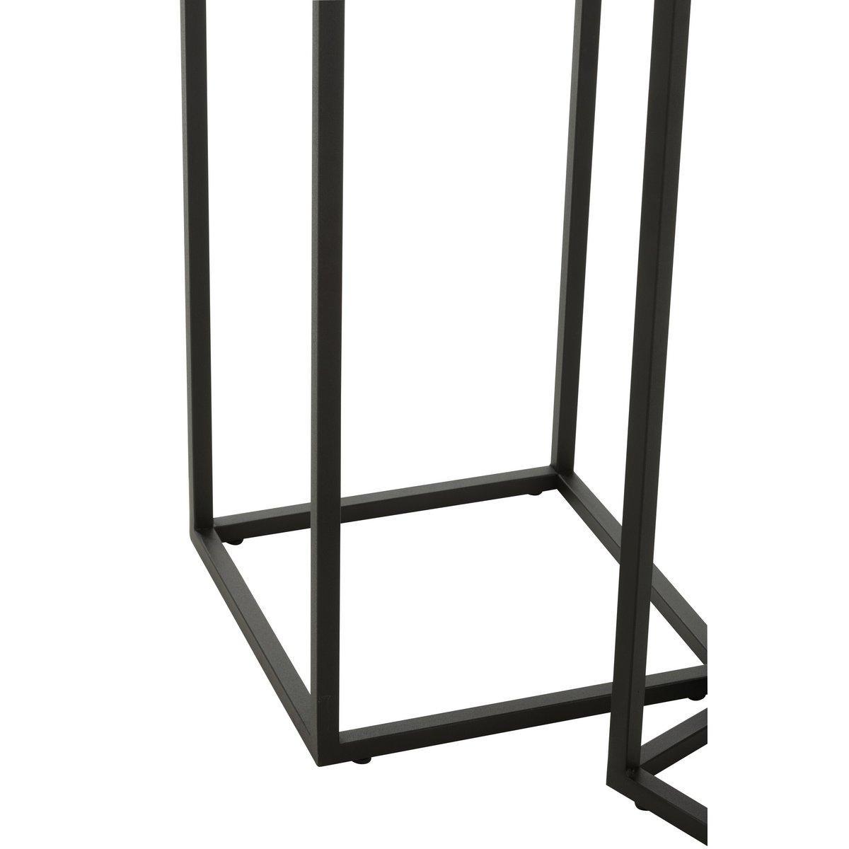 J-Line Beistelltisch Square – Metall – Schwarz