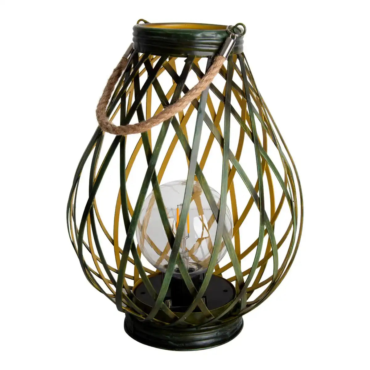 LED Deko-Solarleuchte "BALUBA" - Außen Deko aus Metall und Kunststoff in Gold mit fest integrierten LEDs