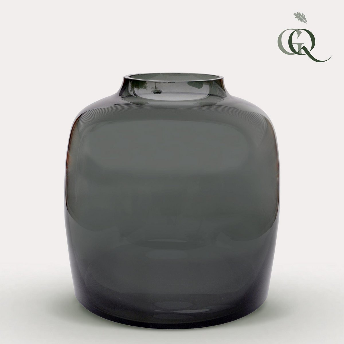 Vase Glass - M - H25 W25 - Bartica - Grau