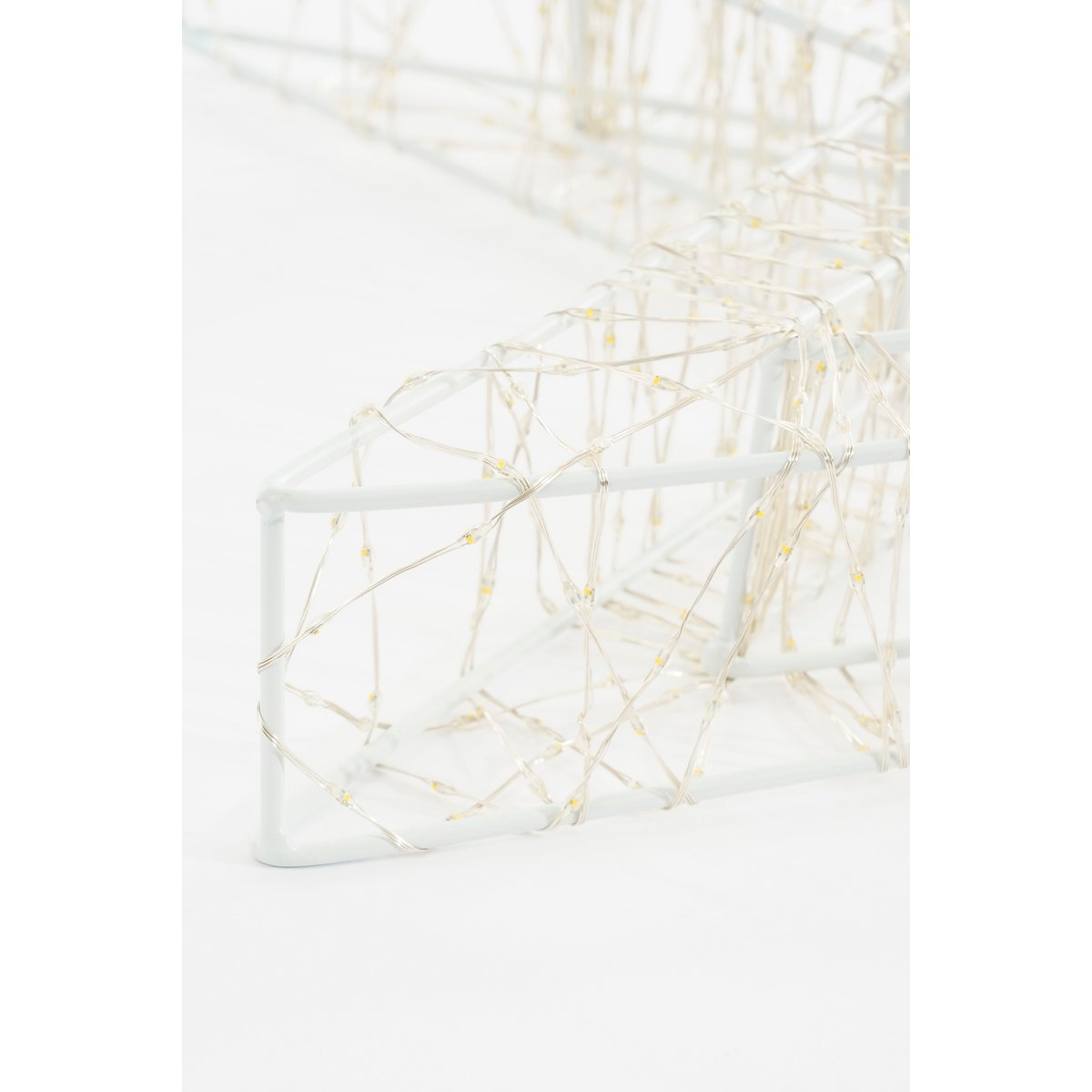 Sternaufhängung mit warmweißer LED-Beleuchtung – Ø56 cm – Metall – Weiß