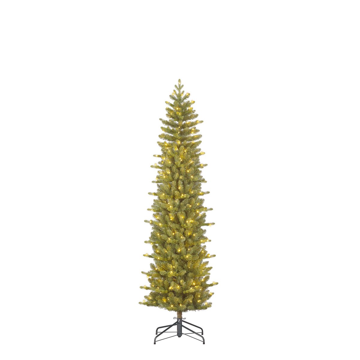 Künstlicher Weihnachtsbaum mit LED-Beleuchtung – H185 x Ø63 cm – Grün