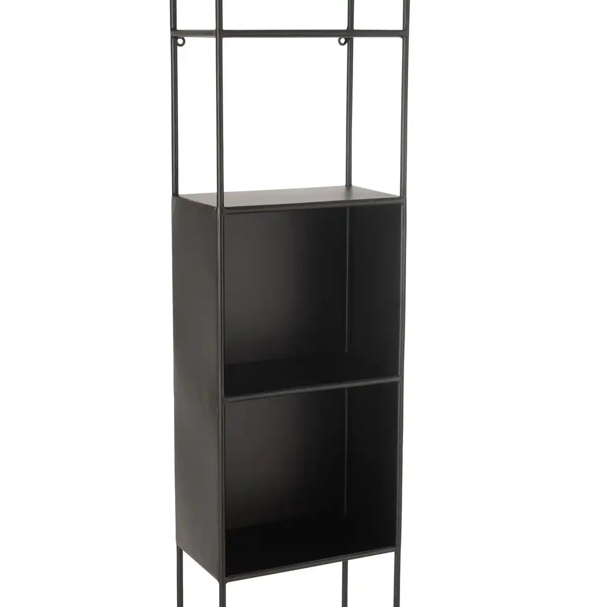 J-Line Rack Ricard Metall/Glas Schwarz