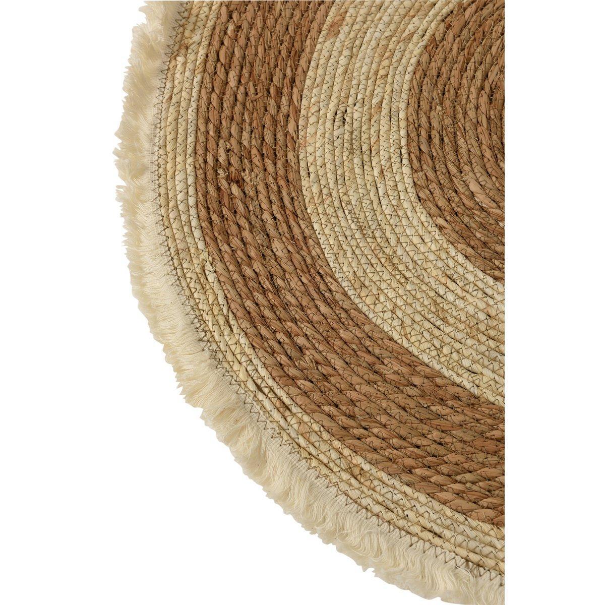 J-Line Quastenband matt - Teppich - Jute - Beige/Braun - S