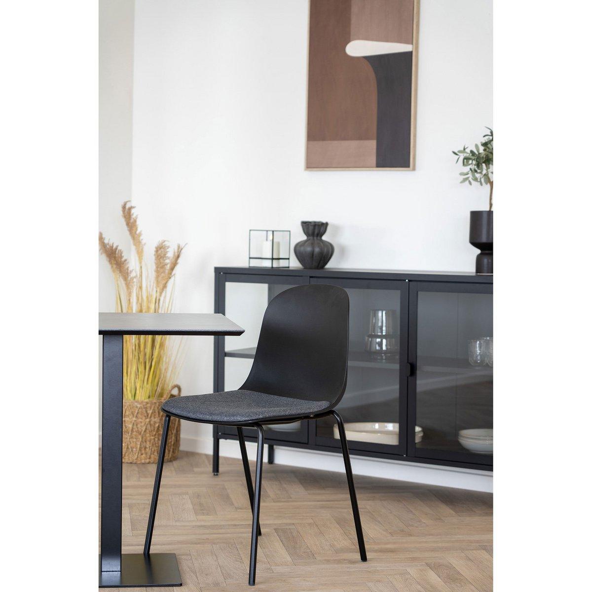 Madalena Esszimmerstuhl – Schwarz, 53 x 50 x 85 cm – 2er-Set