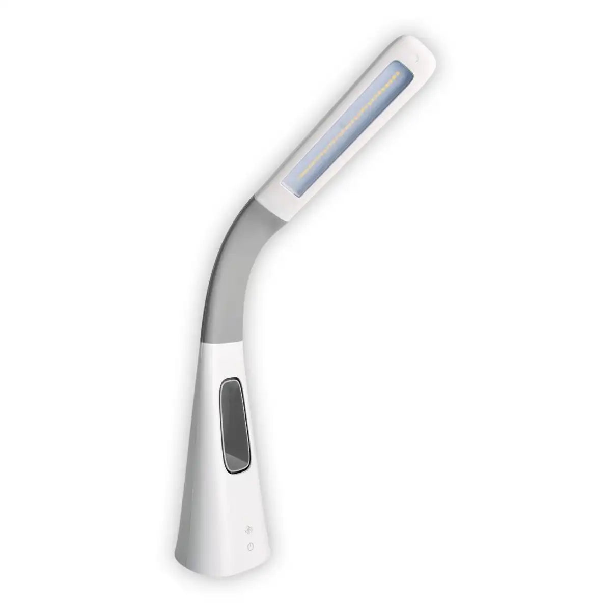 LED-Tischleuchte "VENTU" mit Ventilator, mit Touch, dimmbar, aus weißem Kunststoff, fest verbaute LEDs, 40 cm hoch