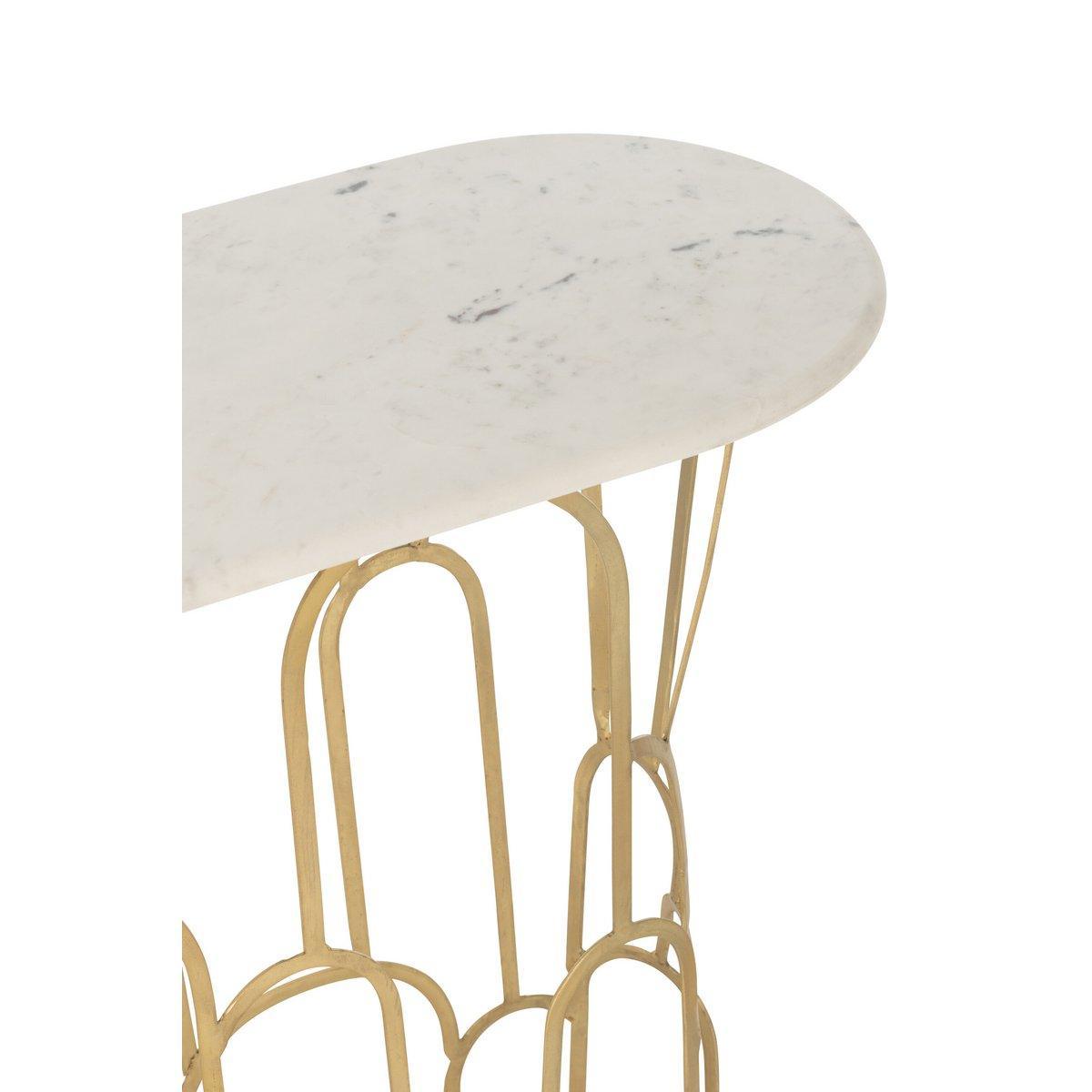 J-Line Konsole Moza Metall/Marmor Gold
