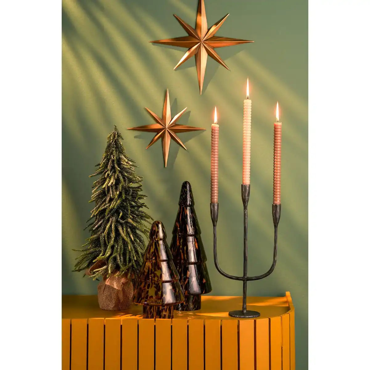 Stretto Kerzenständer – L21 x B10 x H41 cm – Schwarz