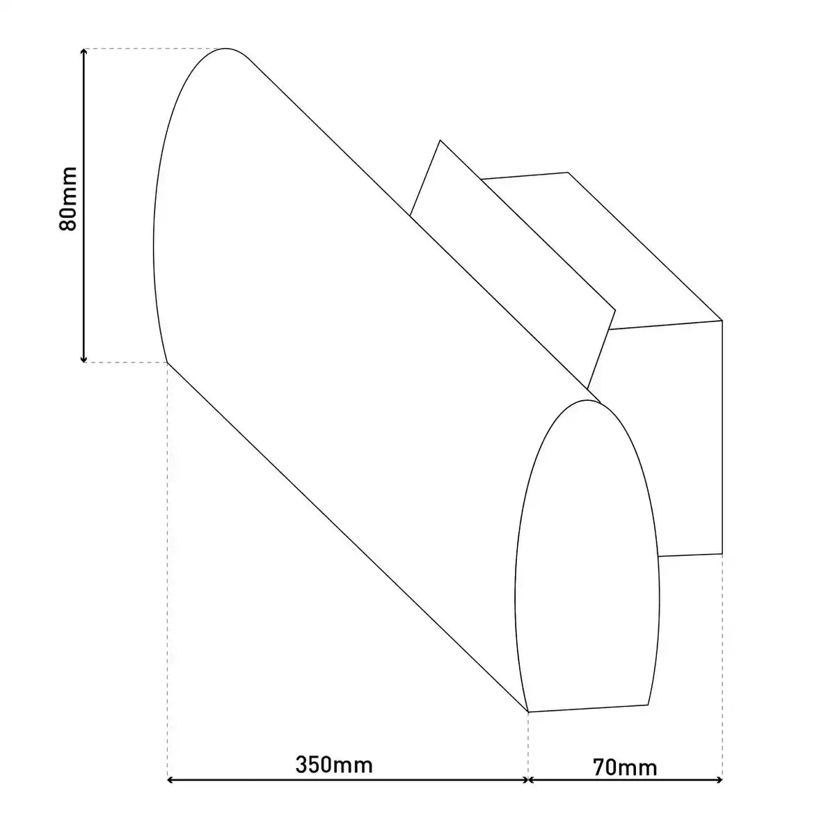 LED Wandleuchte "RONDO" B:35cm