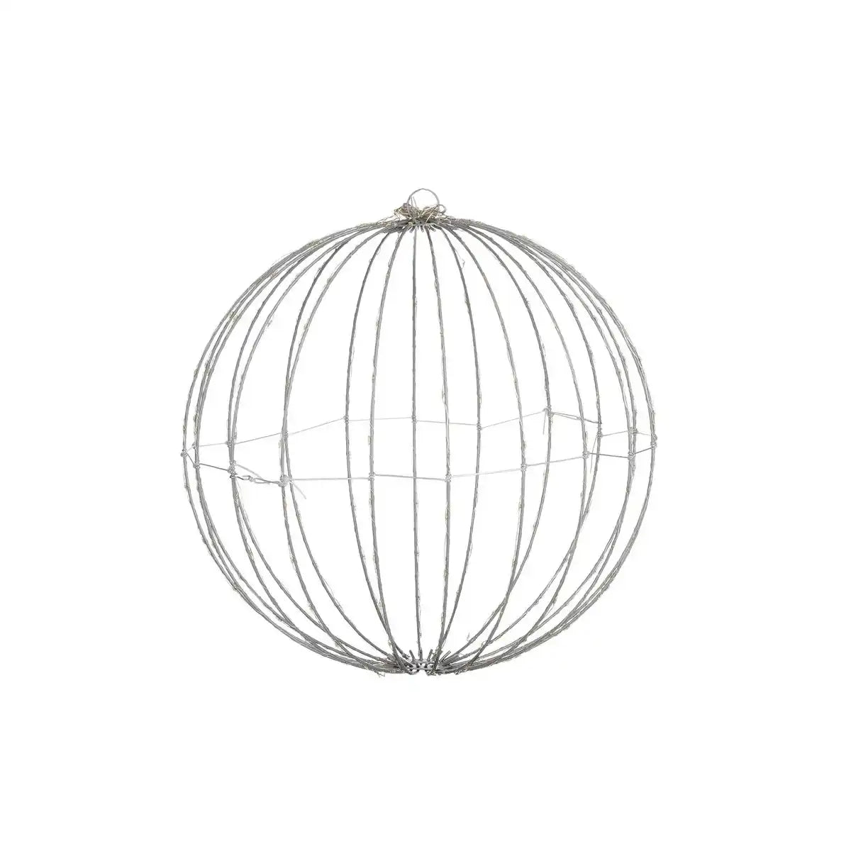 Weihnachtsbeleuchtungskugel mit klassischen weißen LED-Lichtern - Ø40 cm - Silber