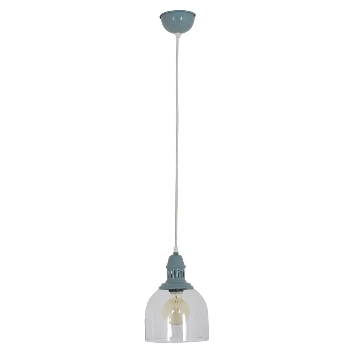 Glas-Pendelleuchte "MUMBAI", Retro Classic aus Metall und Glas in Grün, E27