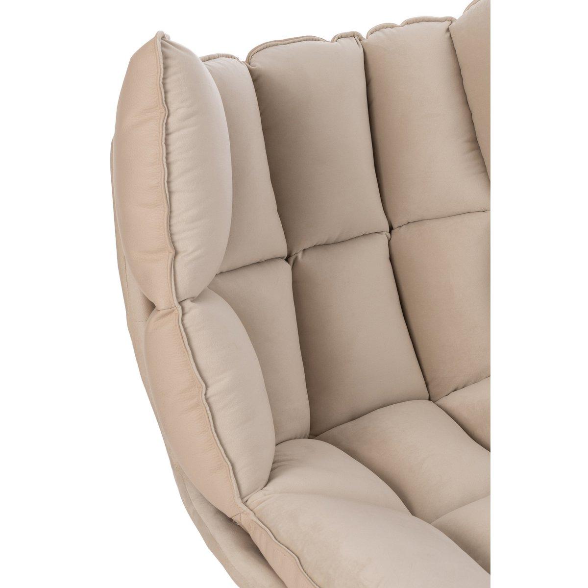J-Line Stuhl Relax Cushion - Textil/Metall - Beige