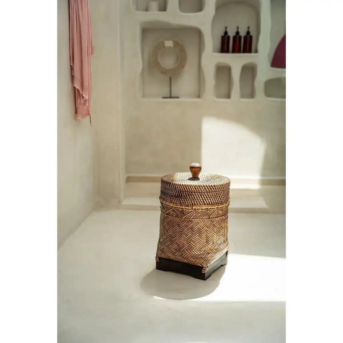 Badezimmer Müllkorb Aufbewahrungskorb Wäschekorb Natur Rustikal - HomeDesign Knaus
