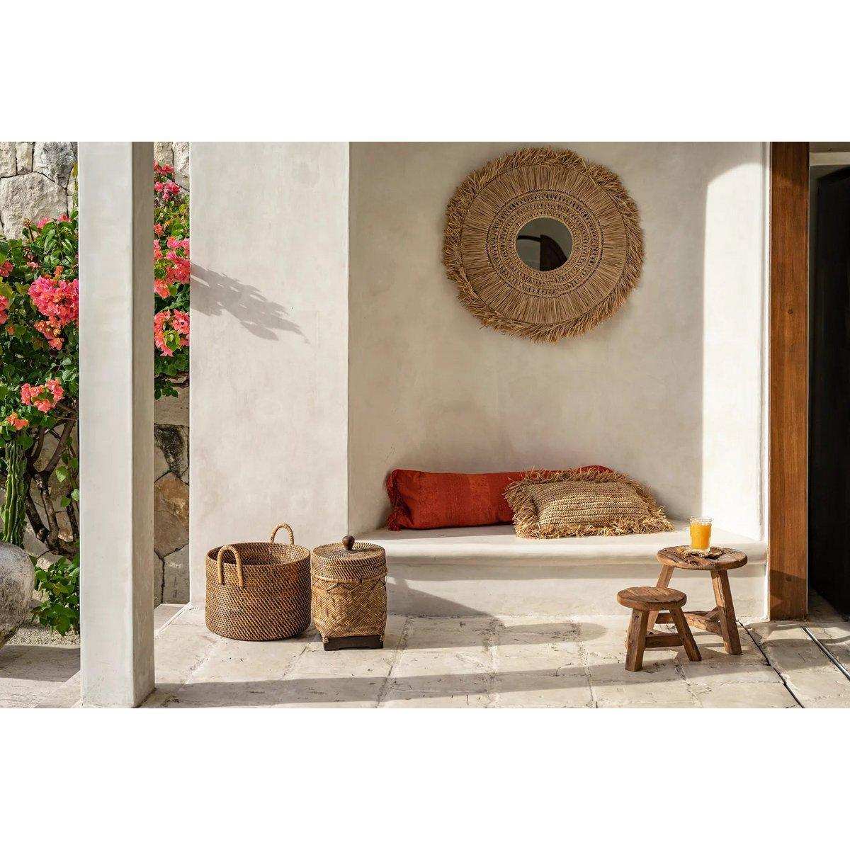 Badezimmer Müllkorb Aufbewahrungskorb Wäschekorb Natur Rustikal - HomeDesign Knaus