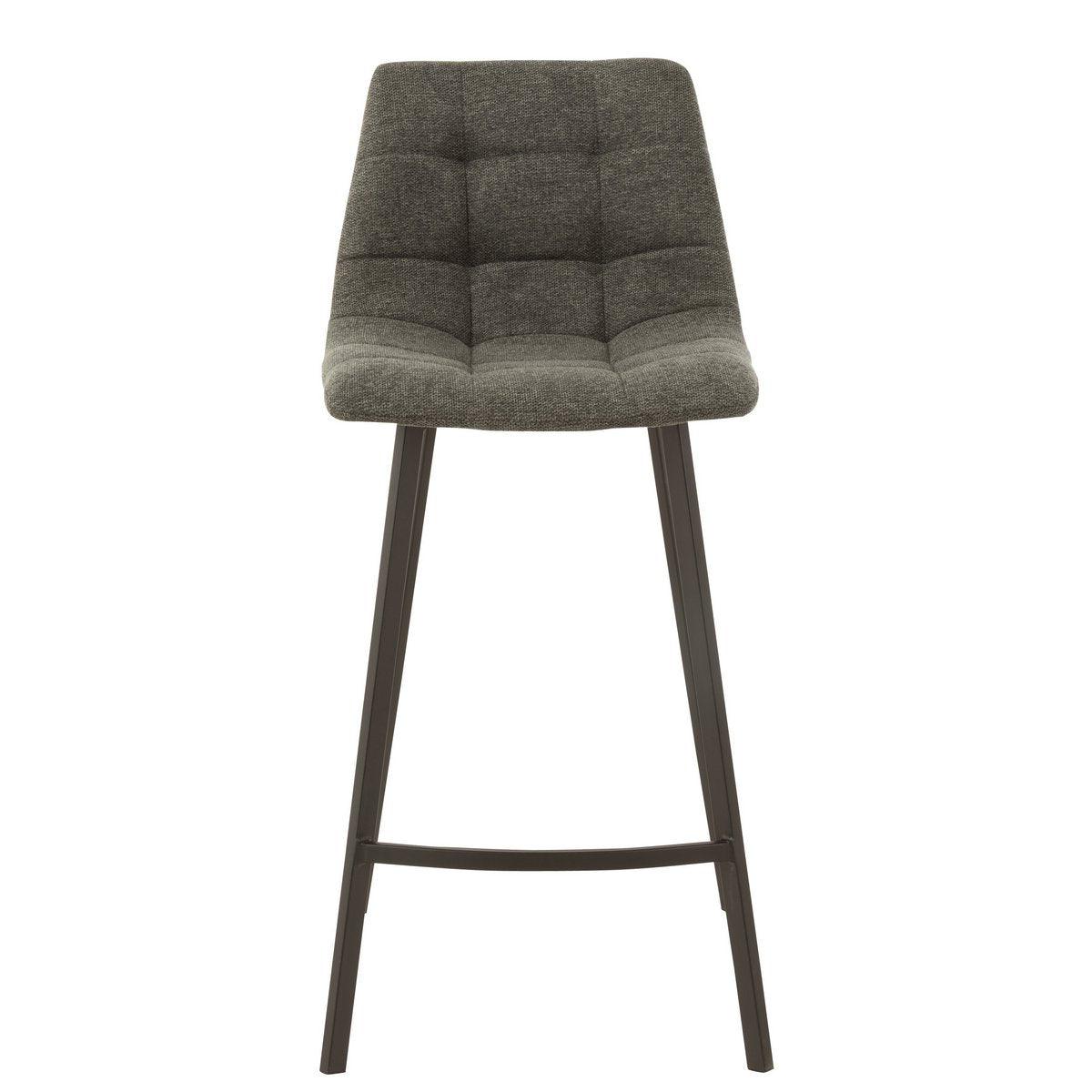 J-Line Barstuhl Stephane - Textil/Metall - Dunkelgrau