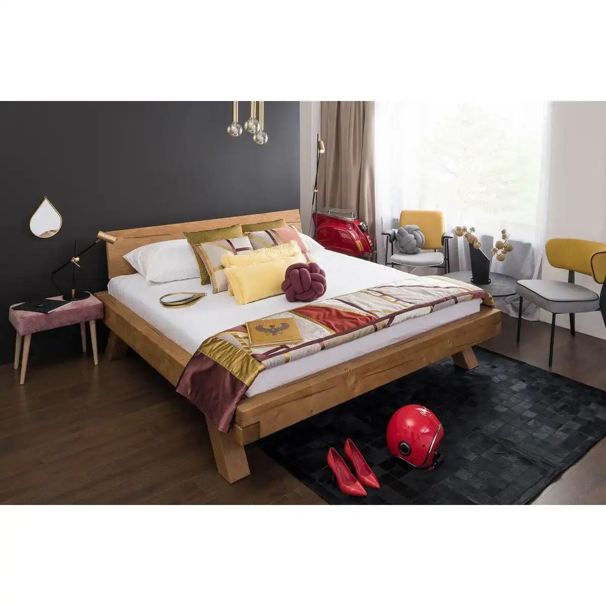 Balkenbett 140 x 200 cm - HomeDesign Knaus