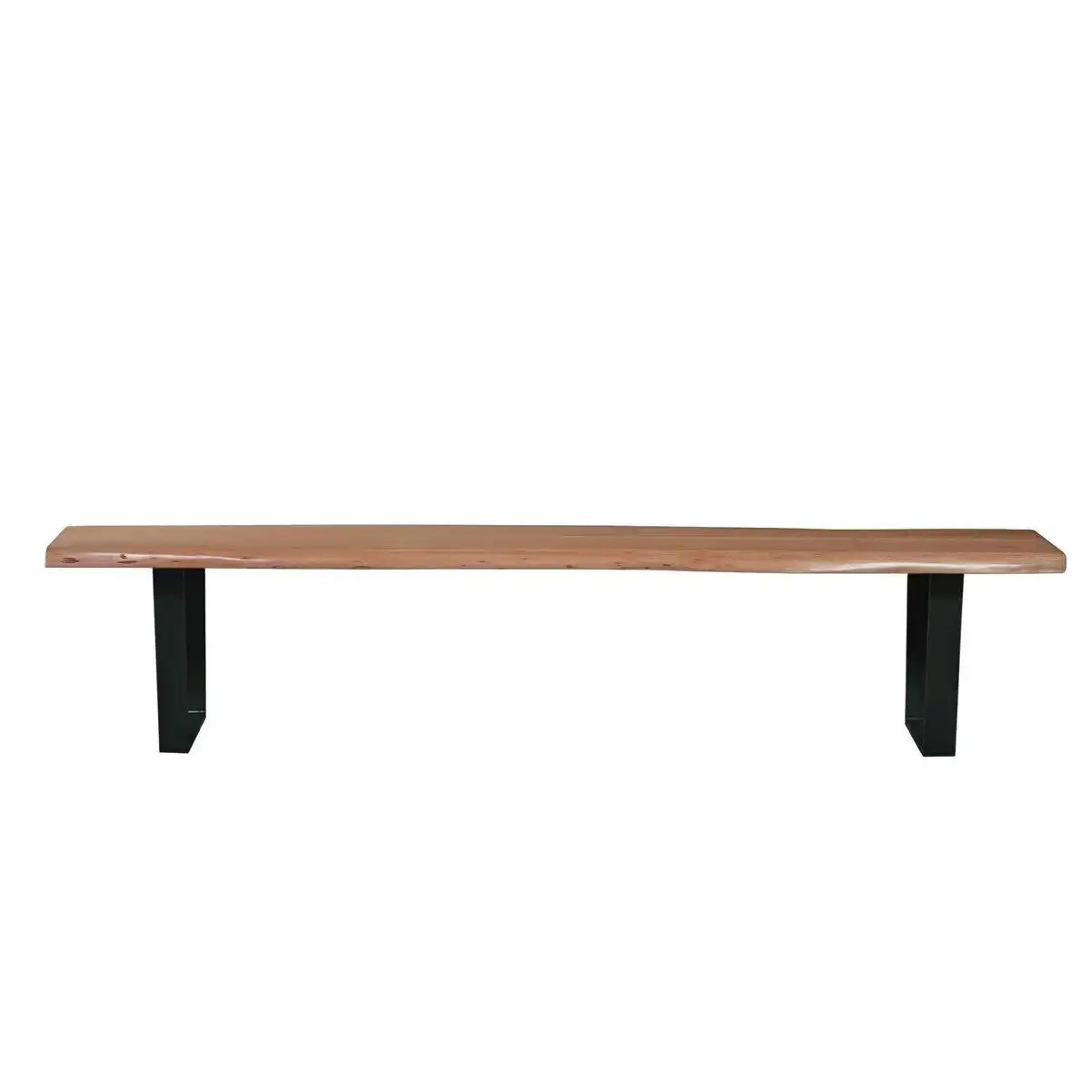Bank 150 cm, natur, Gestell schwarz - HomeDesign Knaus