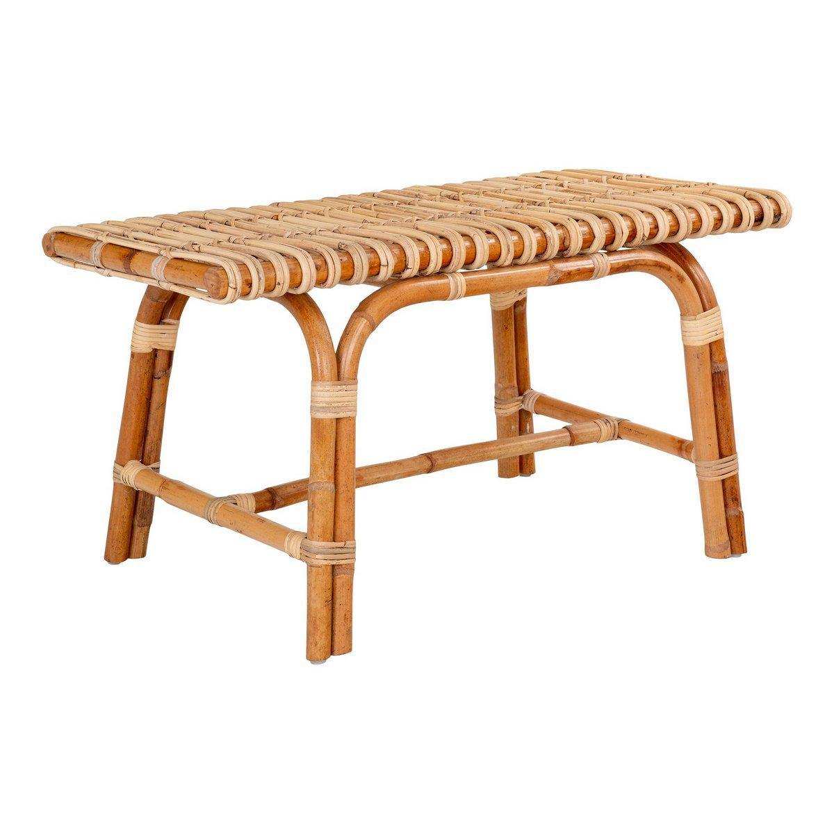 Bank - Aveiro Bank aus Rattan, Natur 40x90x46 cm - HomeDesign Knaus