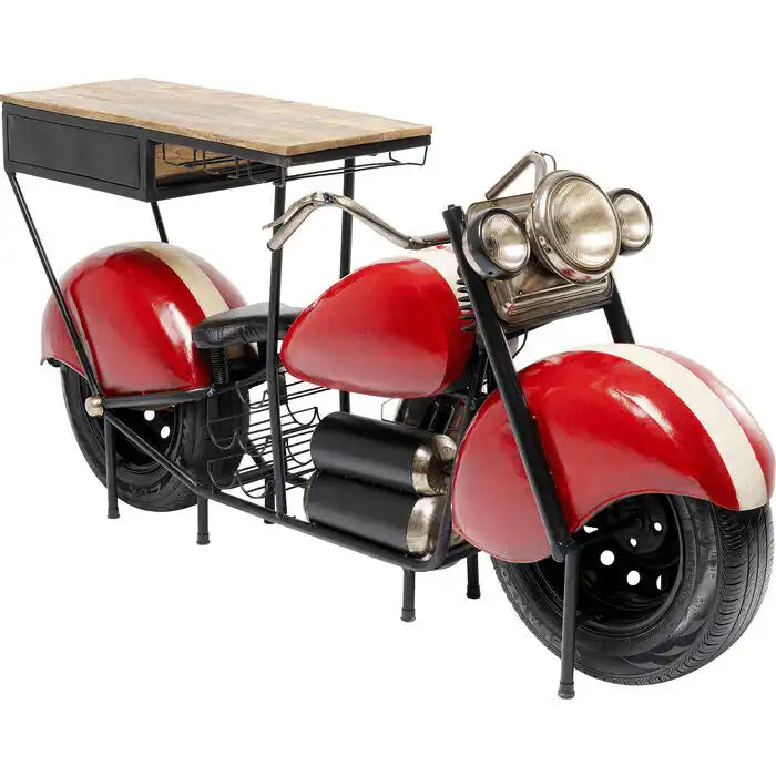Bar Motorbike Weinschrank Barschrank rot Einzelstücke Limitiert - HomeDesign Knaus