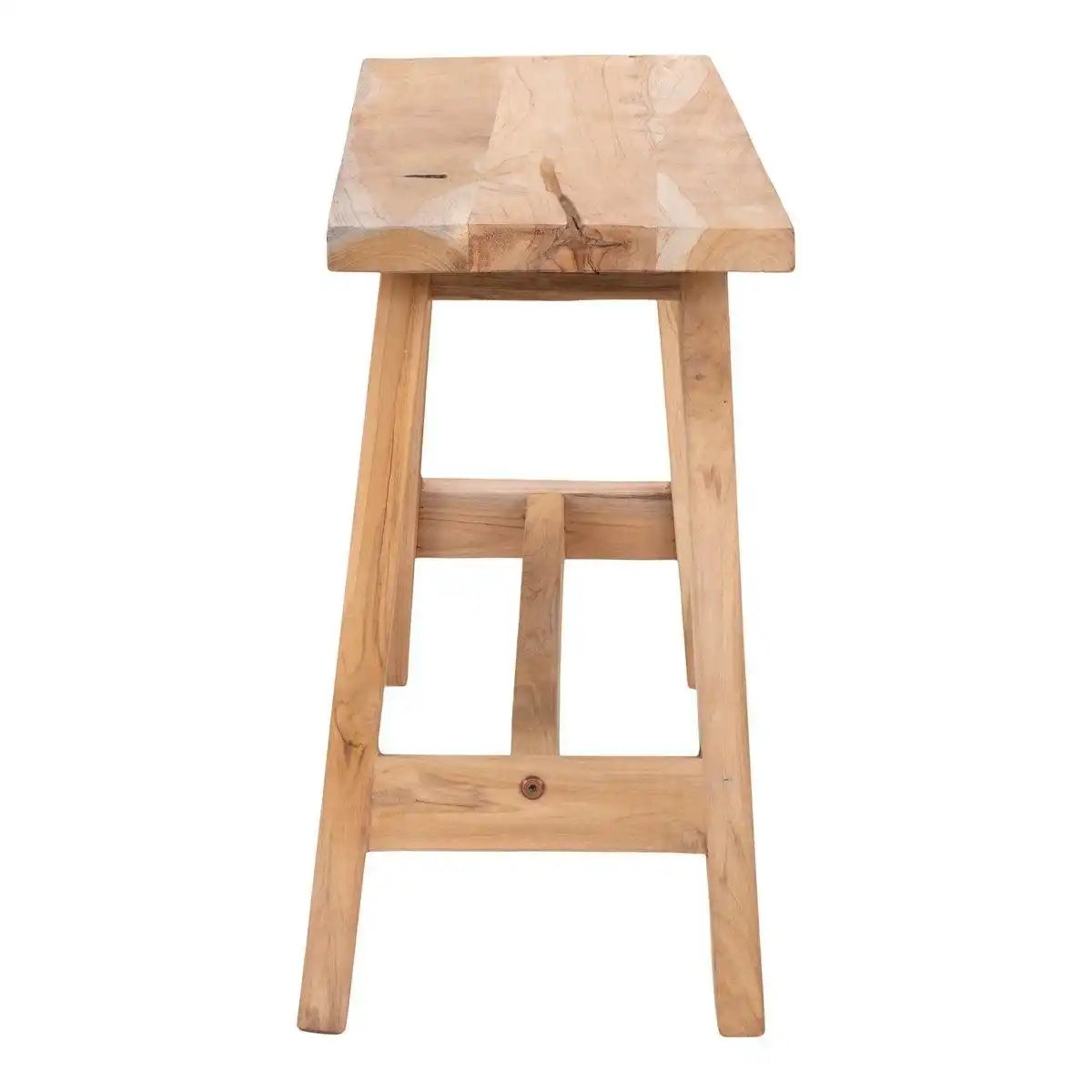 Barcelona Bank – Natürliches Teakholz, 90 x 25 x 45 cm - HomeDesign Knaus