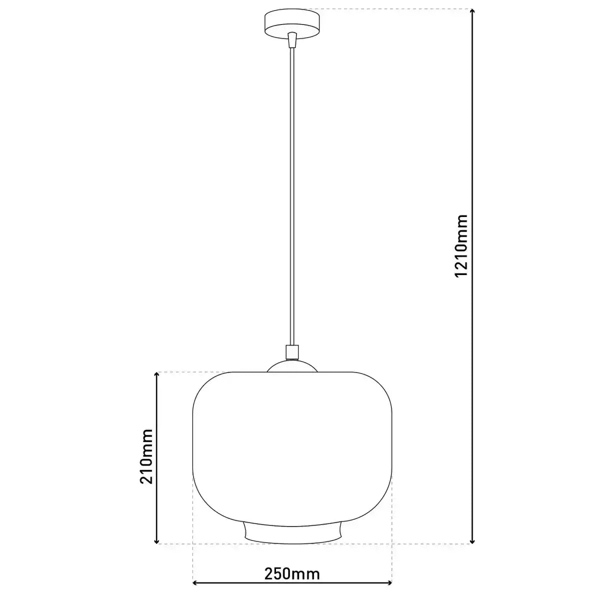 Pendelleuchte "VASO", Retro, Hängelampe, Metall und Rauchglas in Anthrazit, E27-Fassung, für Esszimmer, Wohnzimmer, Diele oder Büro, mit einem Øvon 25 cm
