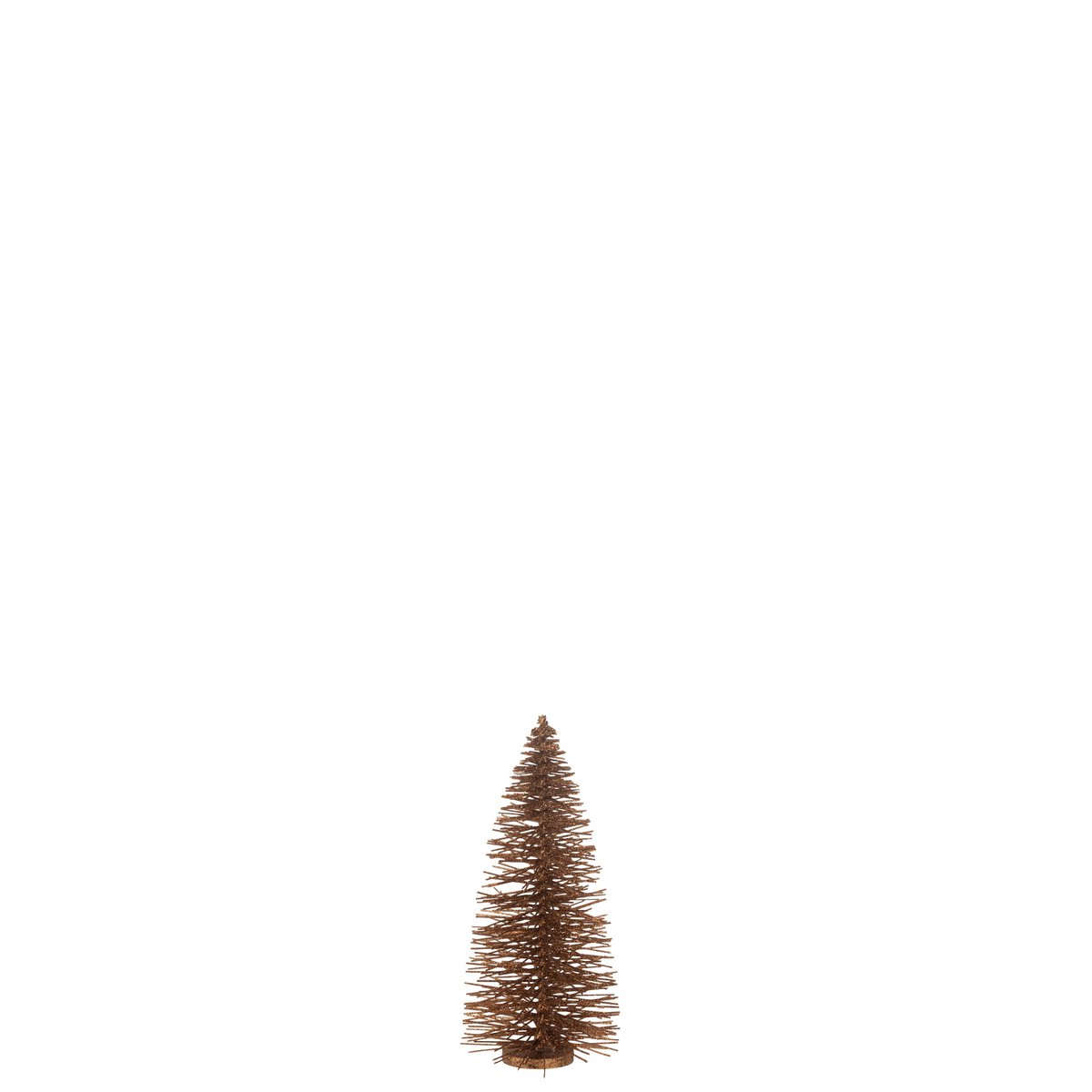 J -Line Dekoration Weihnachtsbaum Glitzer - Holz - Brown - Medium