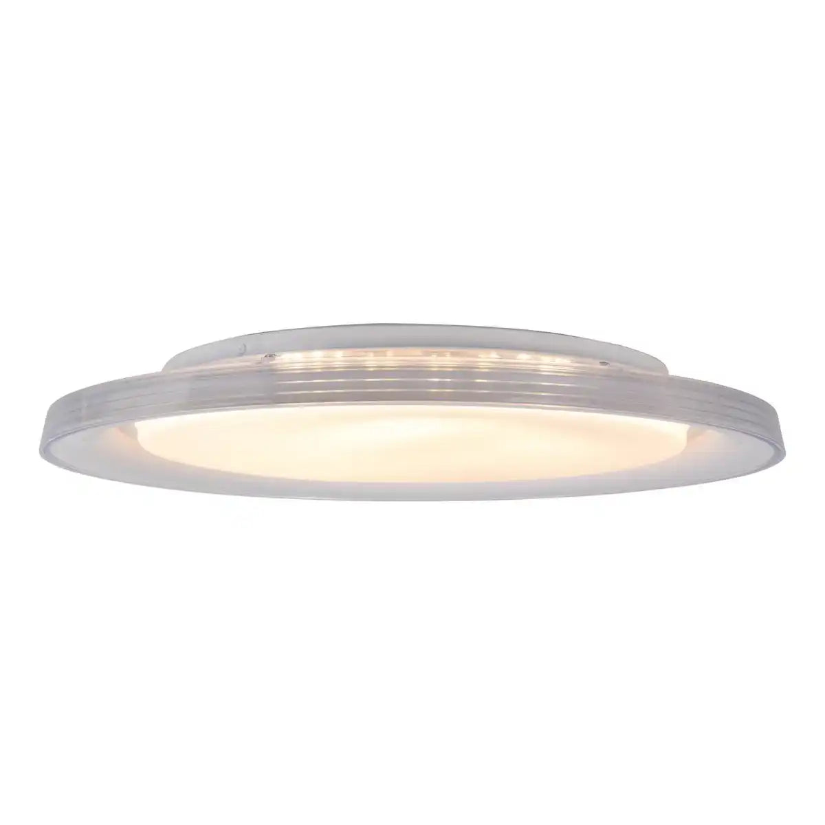 LED Deckenleuchte "CLAIRE" Ø 50,5 cm, 7,5 cm hoch, Metall und Kunststoff in Weiß, integrierte LED, 1600 lm, dimmbar, CCT-Funktion, 3000-5000 K, Nachtlichtfunktion