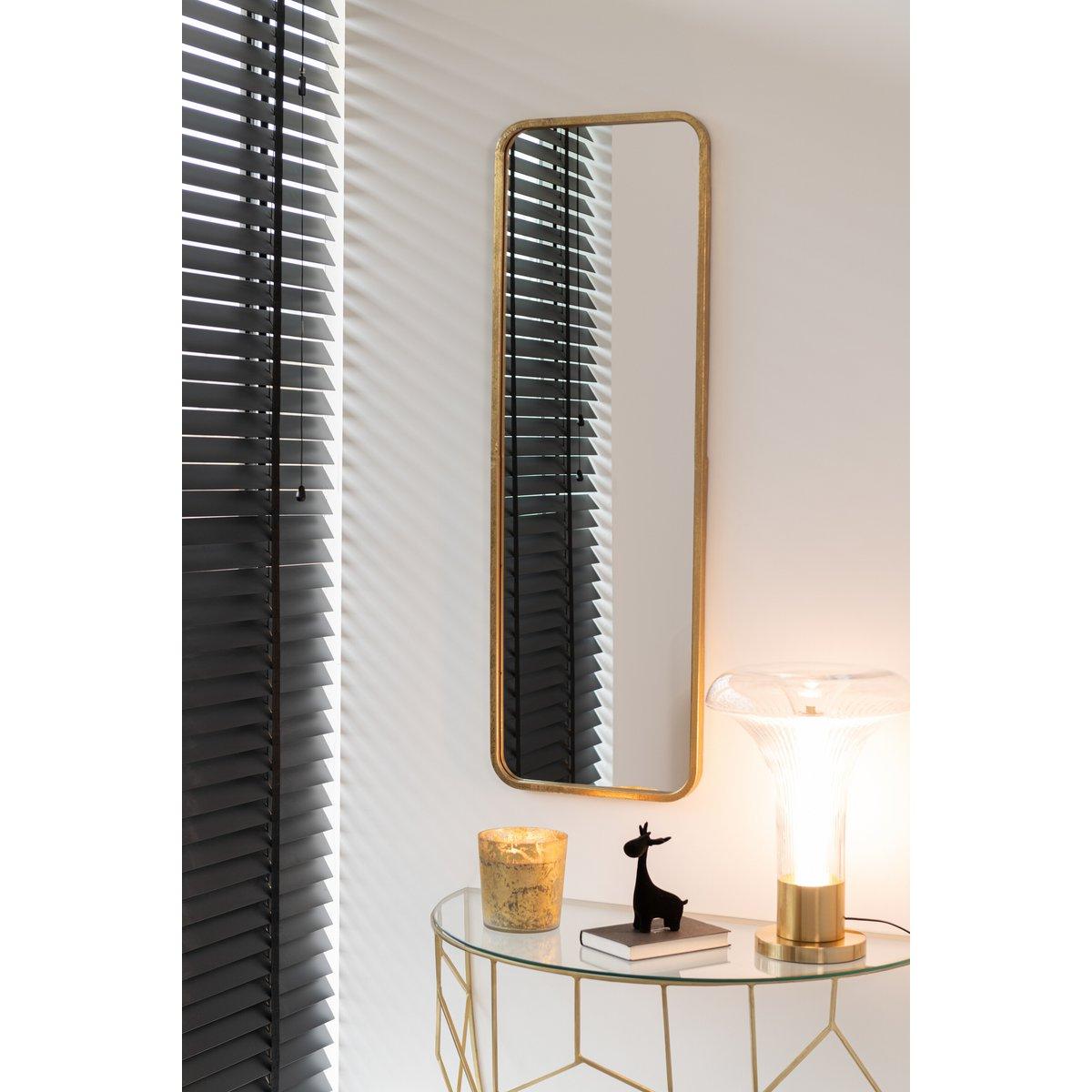 J-Line Spiegel Mona Rechteckig Eisen/Glas Gold