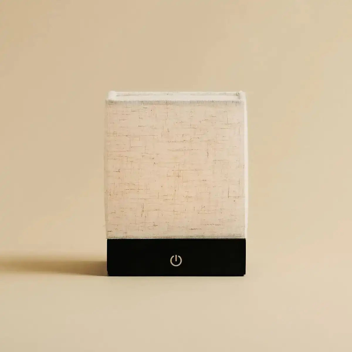 Zano schwarze drahtlose Lampe mit Holz und Leinen - Stimmungsbeleuchtung, LED -Tischlampe mit Batterie