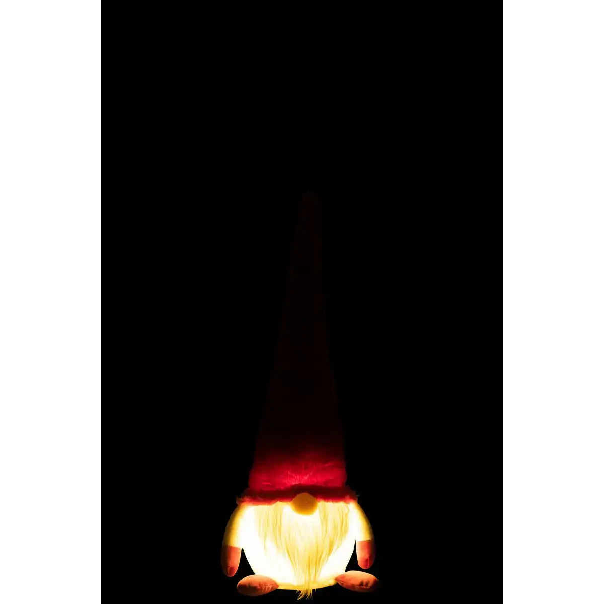 J-Line Gnome+Led Textil Rot/Weiß Groß