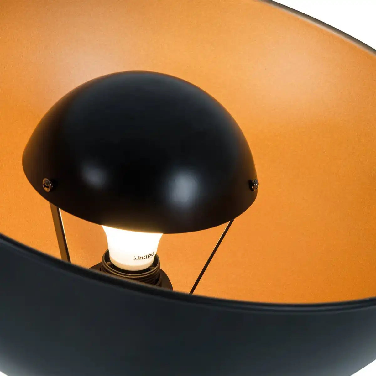 Stehleuchte Dreibein "BERNICE", Stehlampe aus Metall in Schwarz, und Gold mit E27-Fassung, Beleuchtung für Wohnzimmer, Esszimmer oder Büro