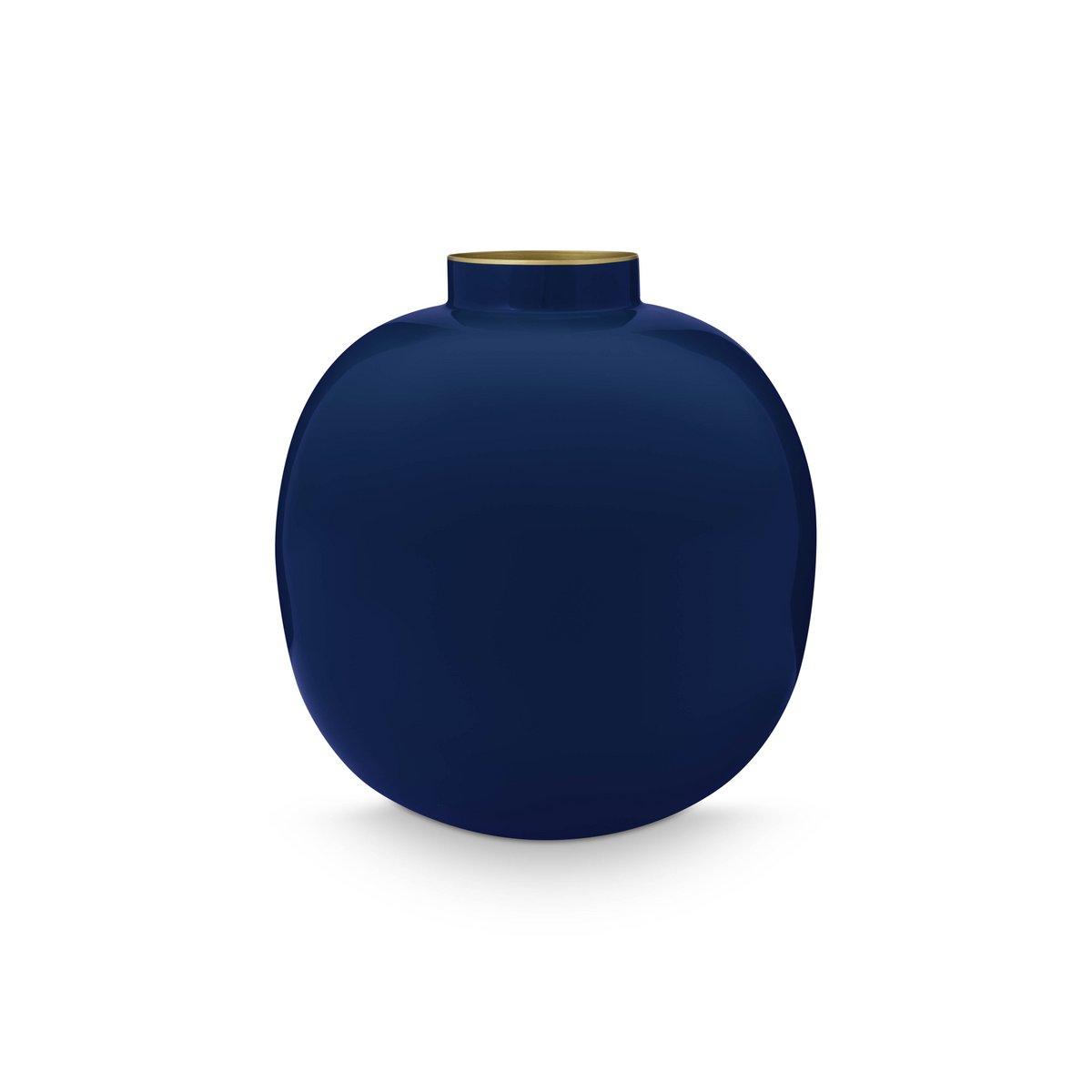 Vase Metall Blau 23cm