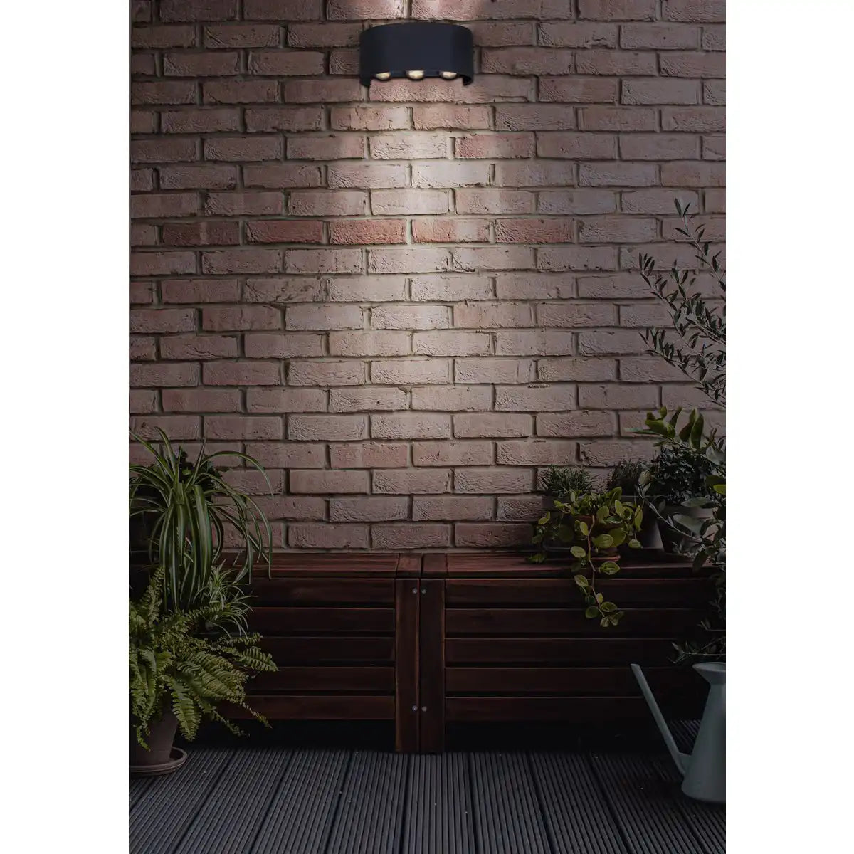 LED Außenwandleuchte "AURON" , aus Metall in Anthrazit, mit integrierter LED