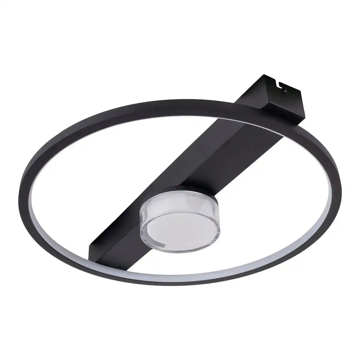 LED Deckenleuchte "CIMO" aus schwarzem Metall und Kunststoff, 40 cm lang, dimmbar per Wandschalter