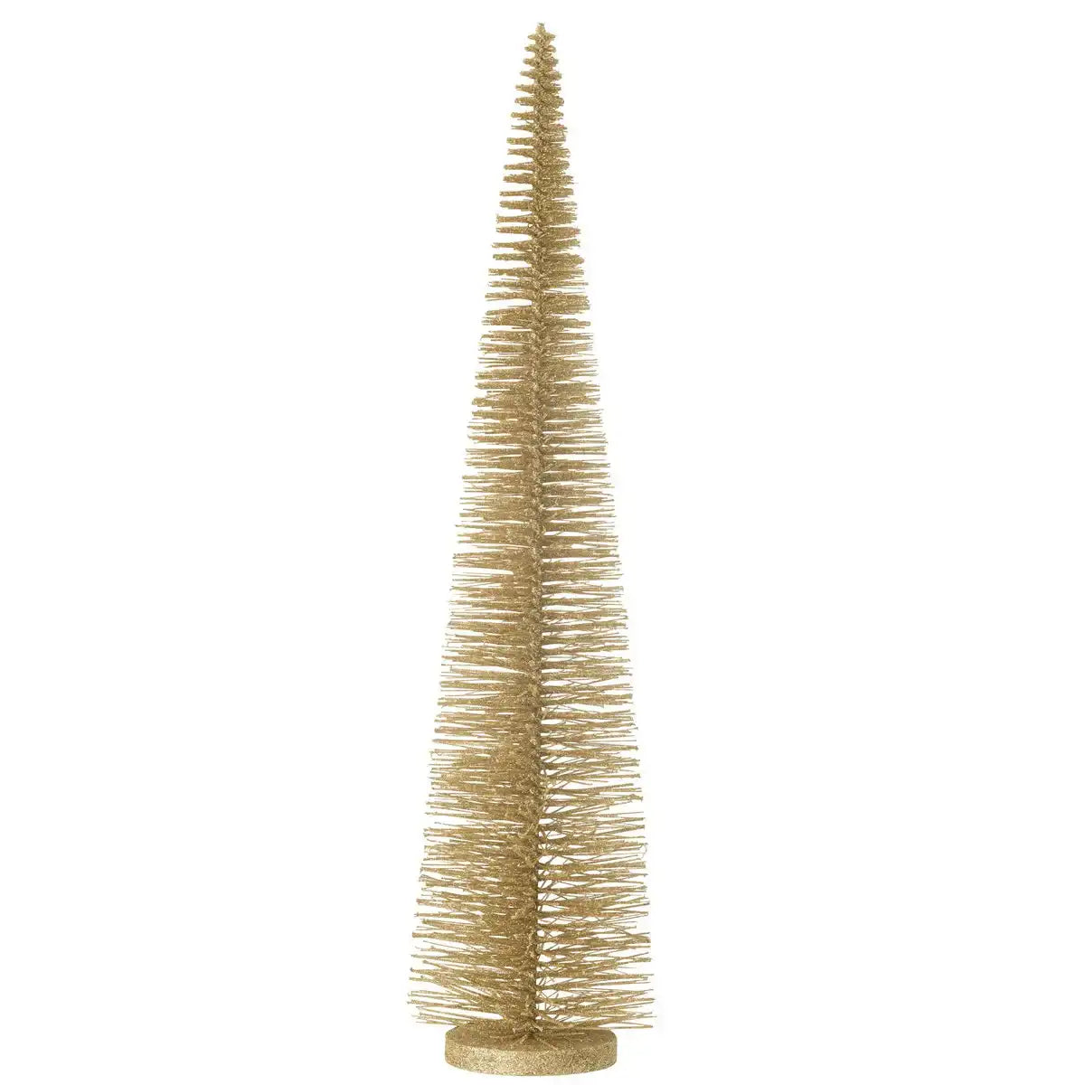 J -Line Dekoration Weihnachtsbaum Glitzer - Kunststoff - leichtes Gold - groß