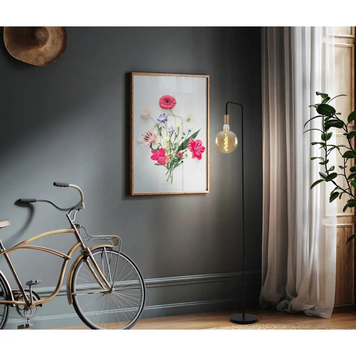 LED Leuchtmittel "DILLY MAX", 5 Watt, Glühbirne aus Metall und Glas, warmweiß, E27-Fassung LED, dekorative LED Lampe ca. 30 cm hoch