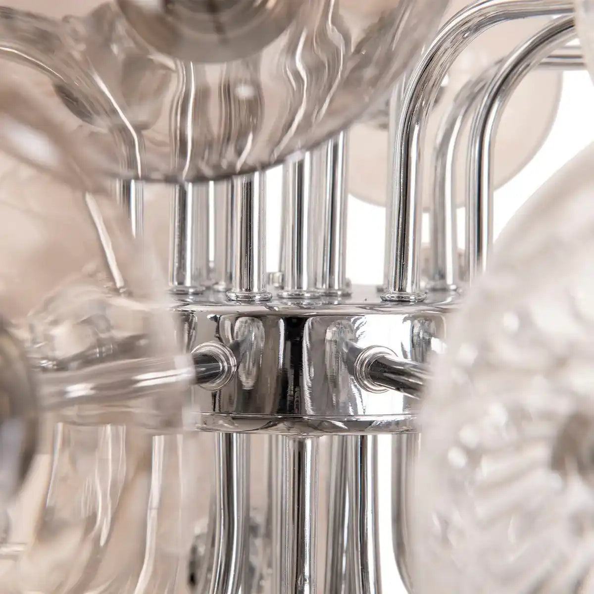 Pendelleuchte "SPHERE" Ø 75cm, au s Metall und Glas mit verschiedenen Strukturen, Beleuchtung für Wohnzimmer, Esszimmer oder Büro.