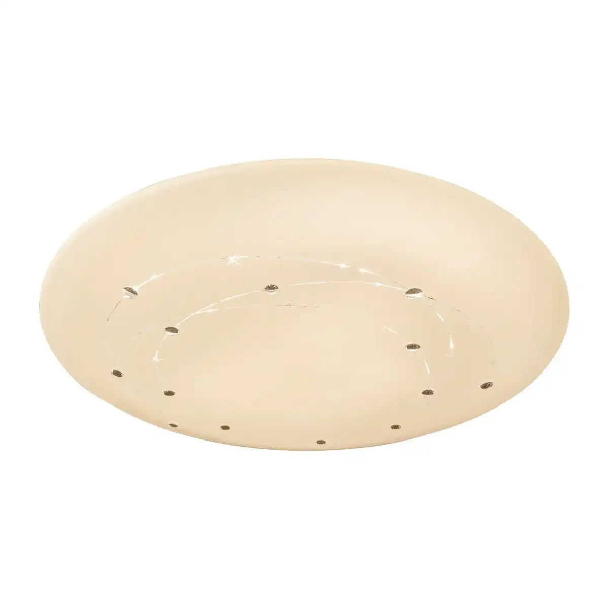LED Deckenleuchte LISSABON mit Kristalleffekt, Deckenleuchte, Metall und Kunststoff, weiß, integrierte LED, Beleuchtung für Wohnzimmer, Büro oder Flur