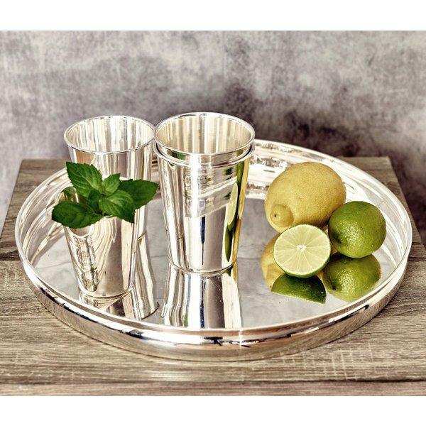 Becher Trinkbecher Silberbecher Vase Konus, schwerversilbert, Höhe 9 cm - HomeDesign Knaus