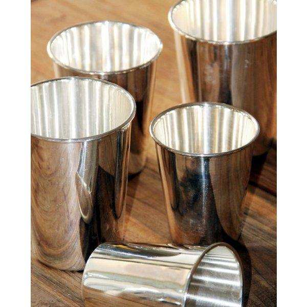 Becher Trinkbecher Silberbecher Vase Konus, schwerversilbert, Höhe 9 cm - HomeDesign Knaus