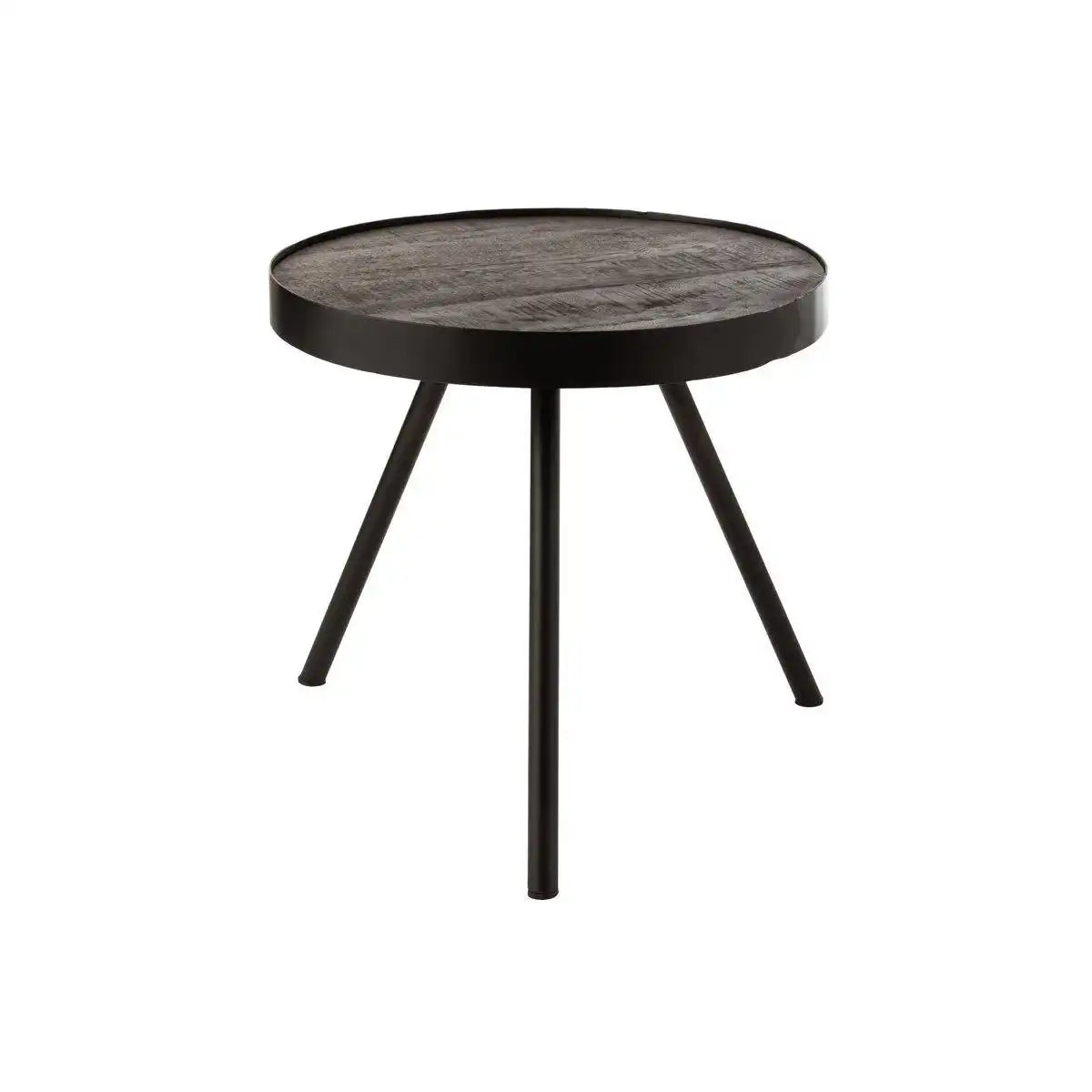 Beistelltisch Couchtisch Fien High – Holz/Eisen Dunkelbraun/Schwarz - HomeDesign Knaus