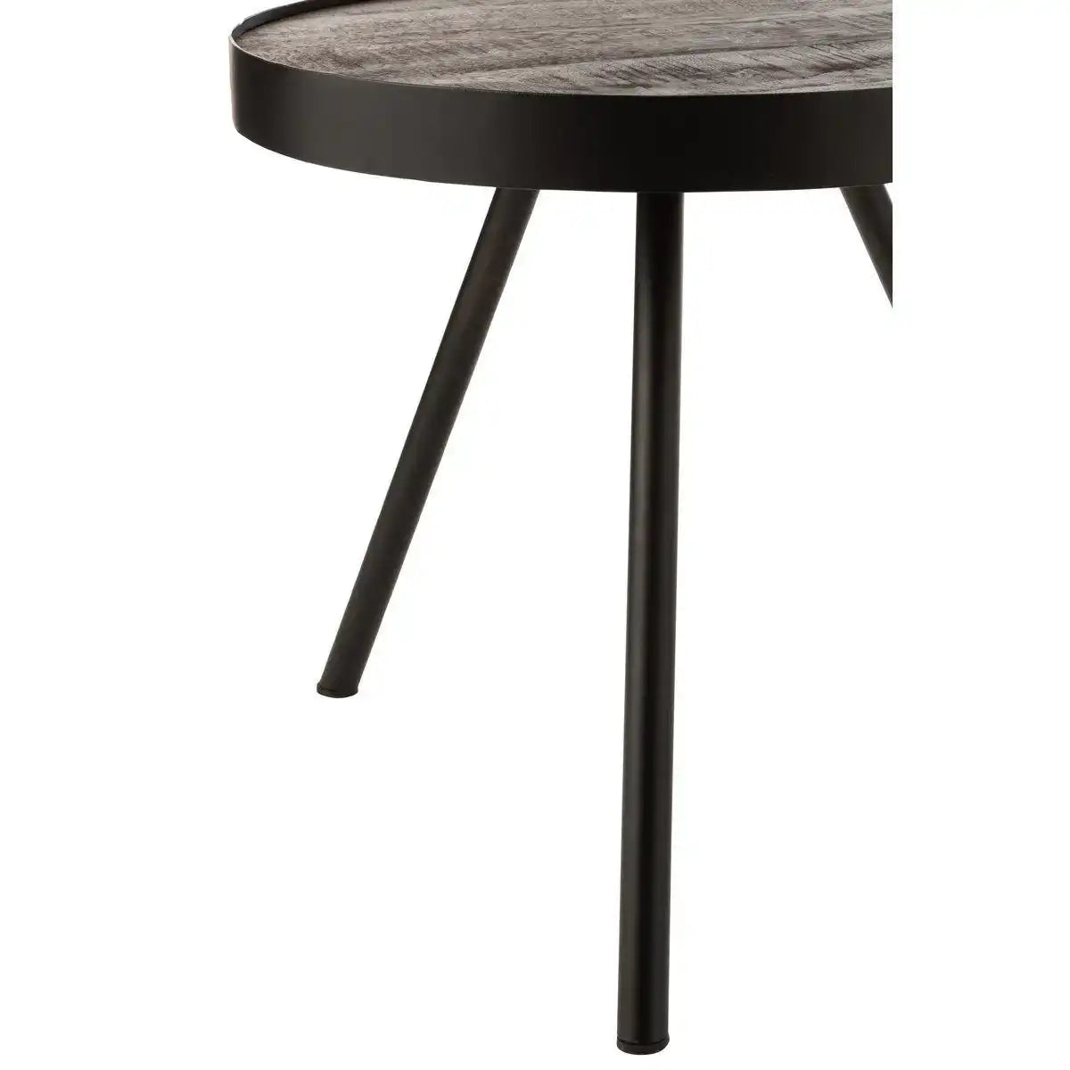 Beistelltisch Couchtisch Fien High – Holz/Eisen Dunkelbraun/Schwarz - HomeDesign Knaus