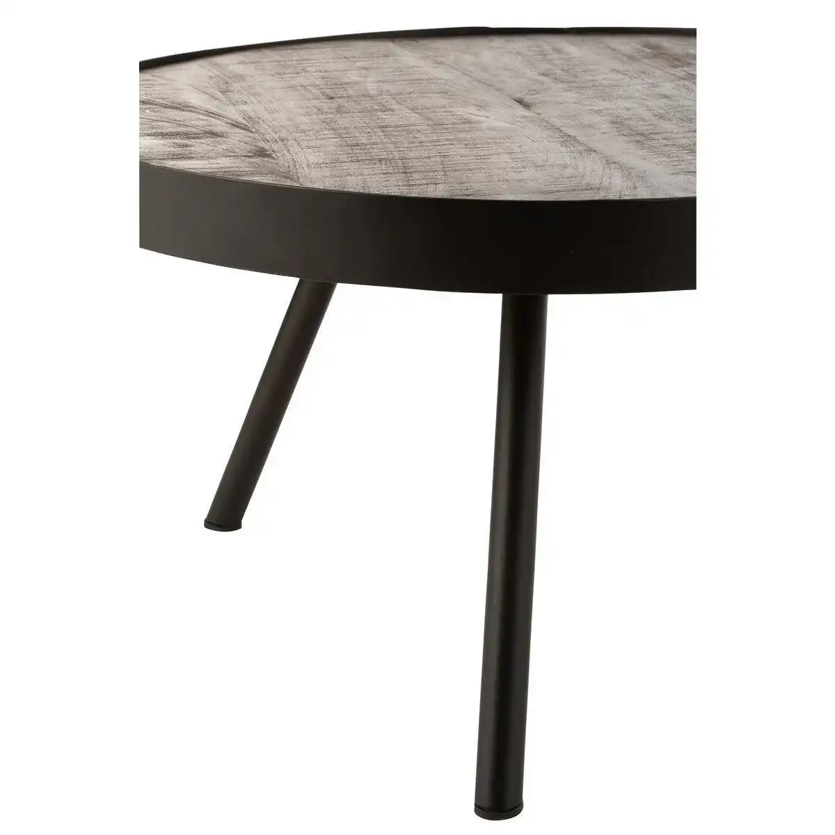 Beistelltisch Fien Low Holz/Eisen Dunkelbraun/Schwarz - HomeDesign Knaus