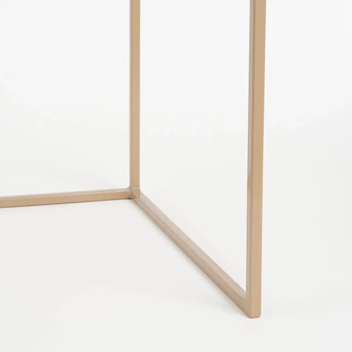 Beistelltisch für den Außenbereich – 2er-Set – L38 x B38 x H48 cm – Metall – Grau - HomeDesign Knaus