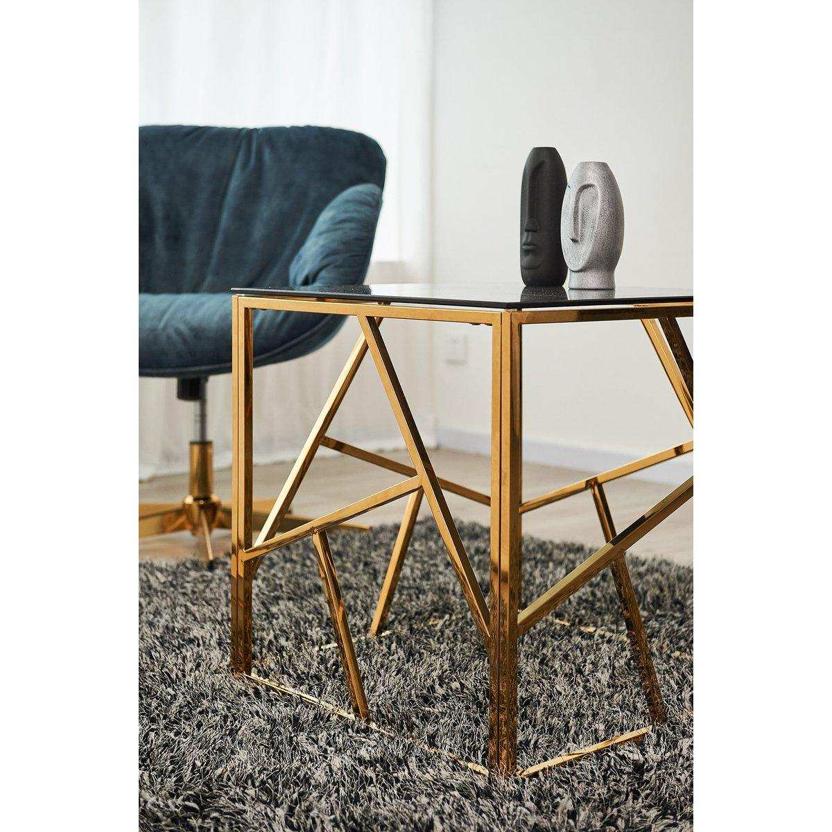 Beistelltisch Gold/Grau 55x55 cm - HomeDesign Knaus