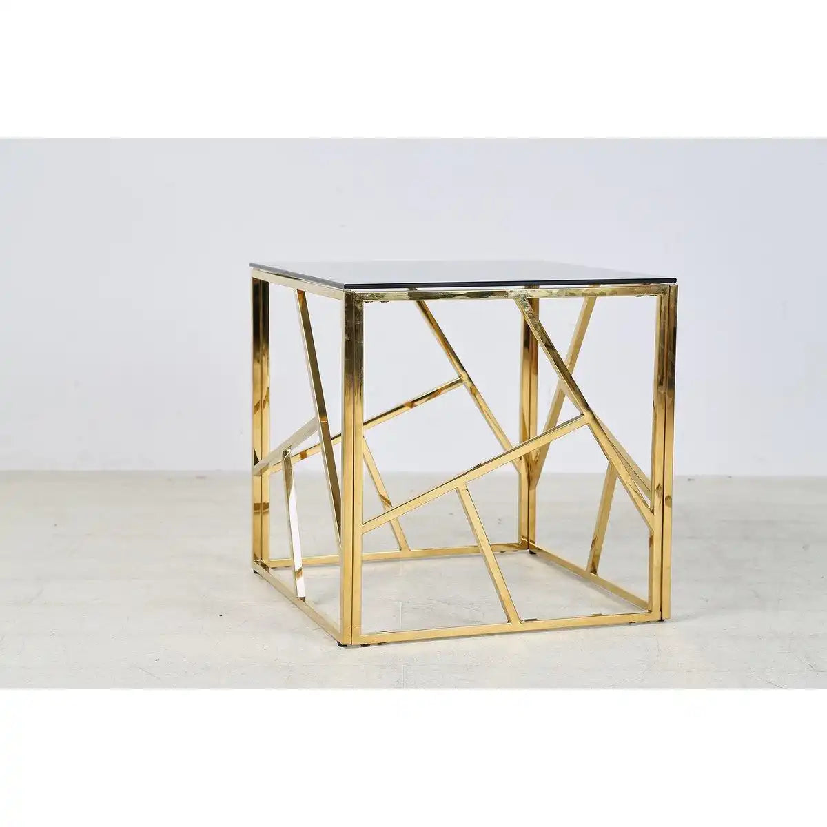 Beistelltisch Gold/Grau 55x55 cm - HomeDesign Knaus