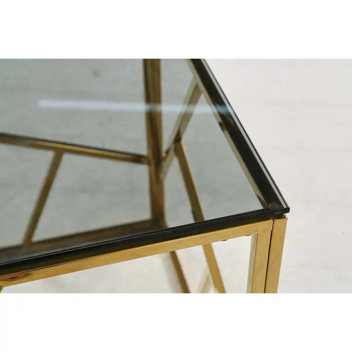 Beistelltisch Gold/Grau 55x55 cm - HomeDesign Knaus