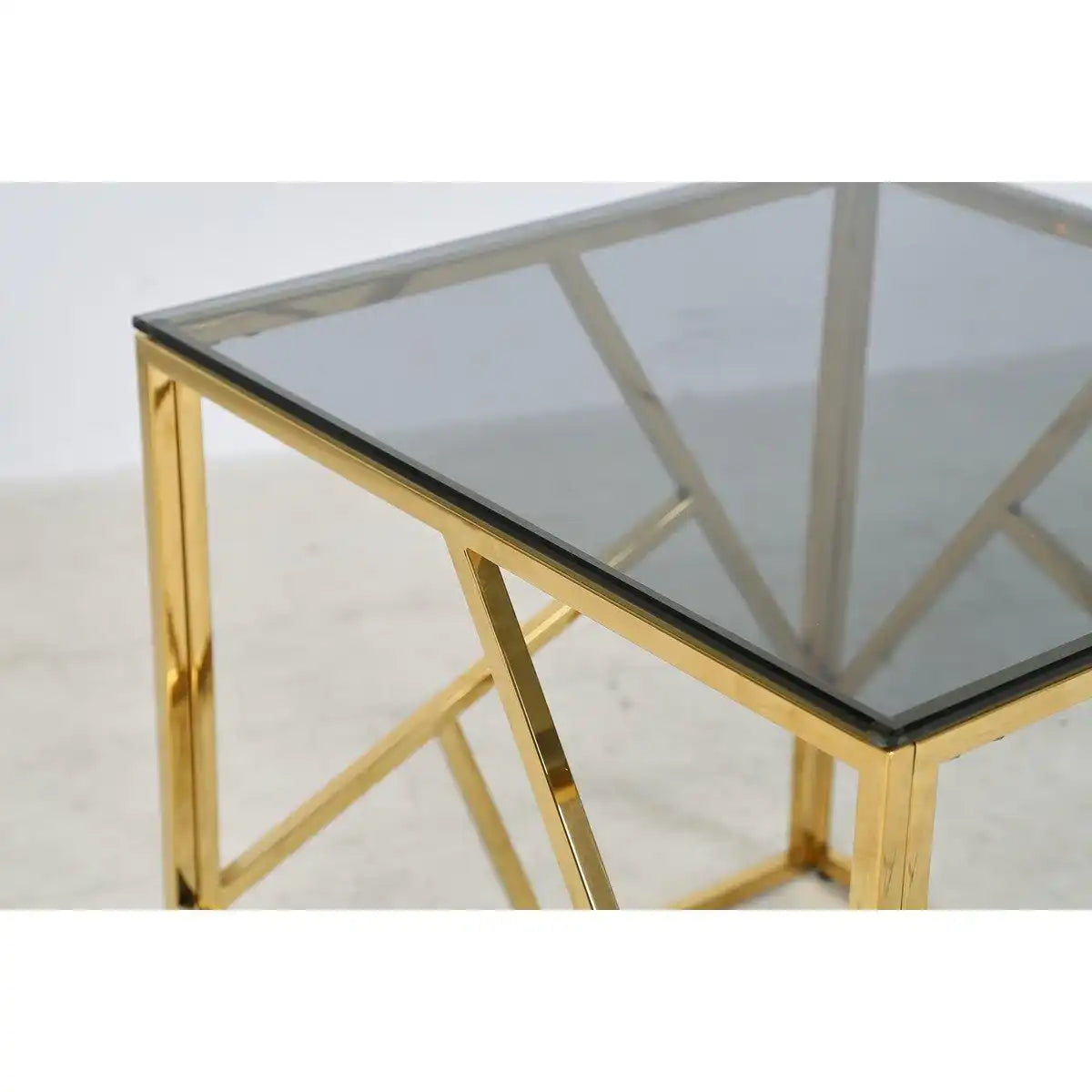 Beistelltisch Gold/Grau 55x55 cm - HomeDesign Knaus
