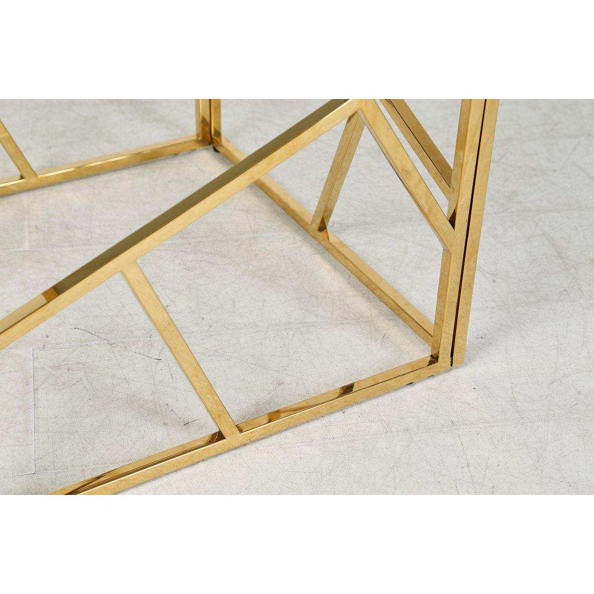 Beistelltisch Gold/Grau 55x55 cm - HomeDesign Knaus